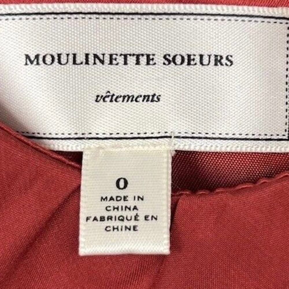 ANTHRPOLOGIE MOULINETTE SOEURS SILK GARNET RED SHEATH DRESS SZ 0 Y2K Babydoll - Picture 9 of 11